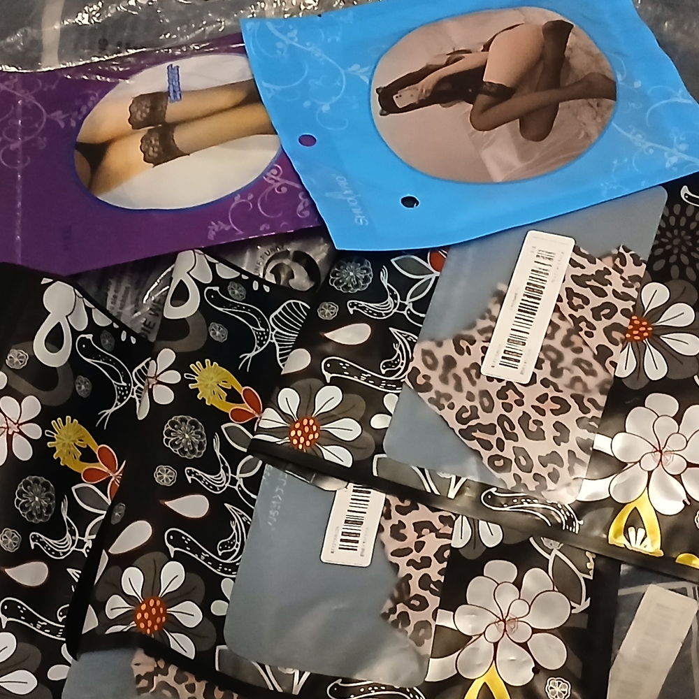 Assorted Patterned Tights and Stockings